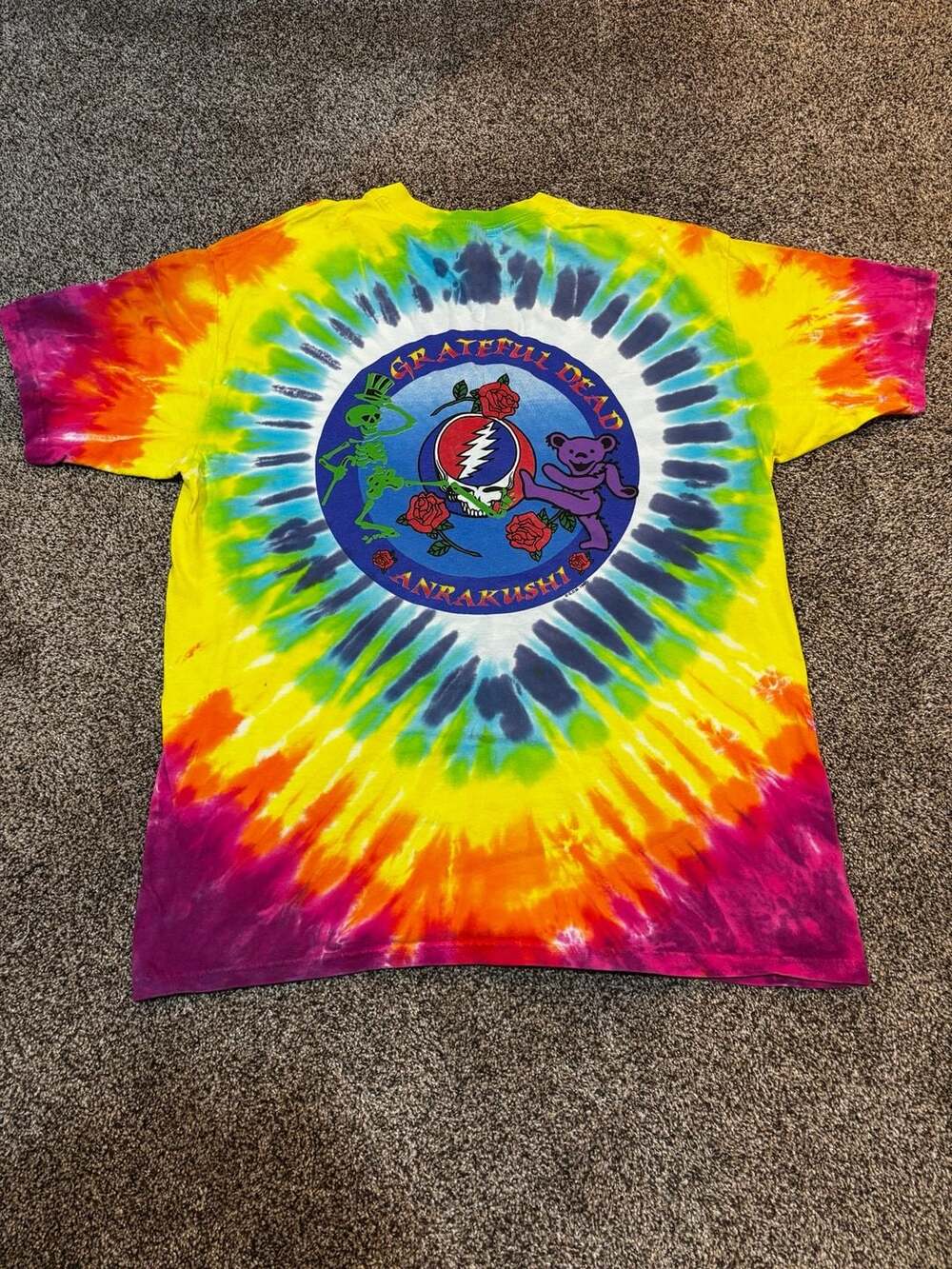 Vintage 1997 Grateful Dead Anrakushi Tie Dye T-Shirt